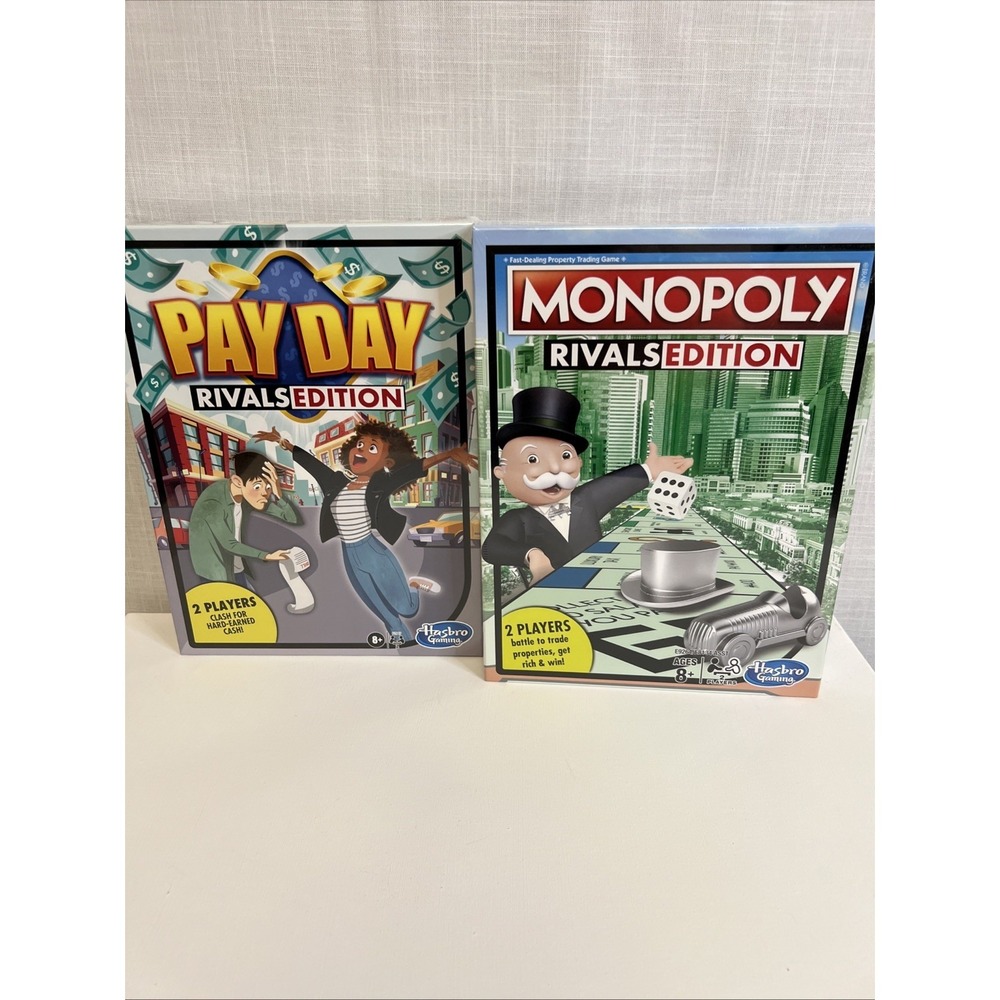 Monopoly & Pay Day Board Games Rivals Edition Sealed 2 Players